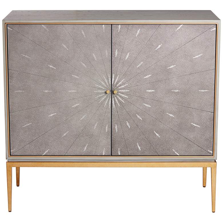 Image 5 Tate 2-Door Gray Wood Modern Accent Chest more views