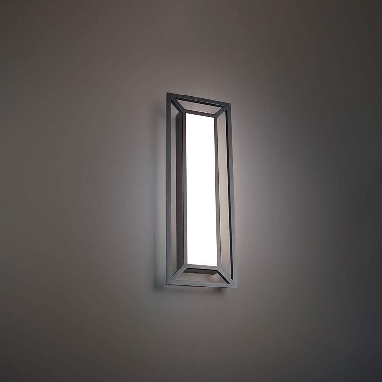 Image 2 Tate 22"H x 8"W 1-Light Outdoor Wall Light in Black more views