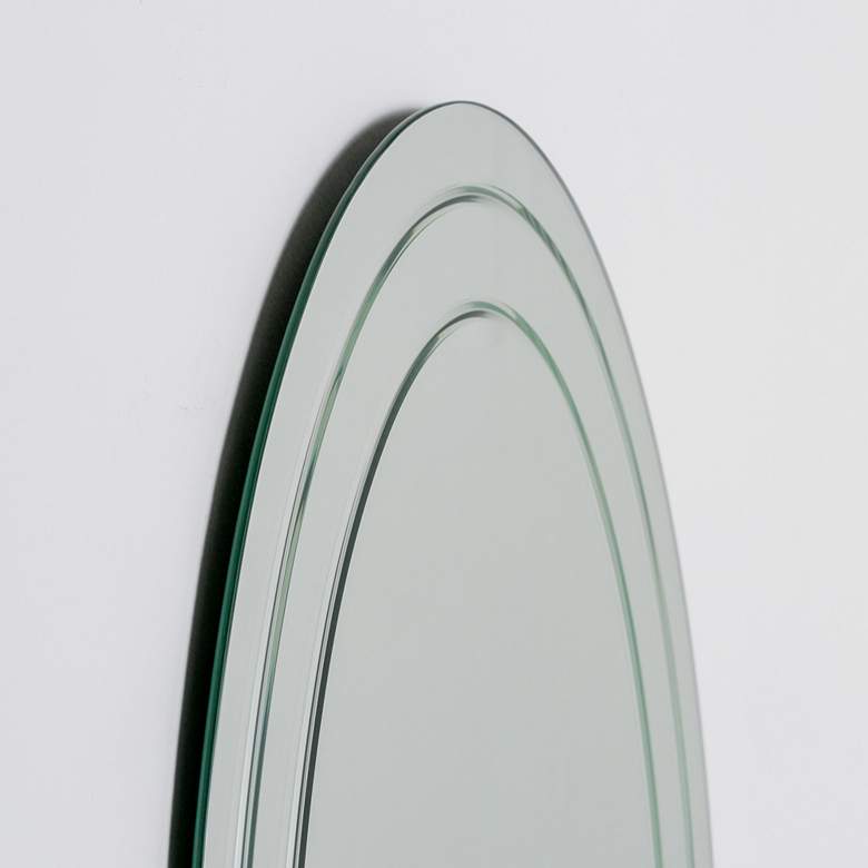 Tate 23 1/2&quot; x 31 1/2&quot; Oval Frameless Wall Mirror more views