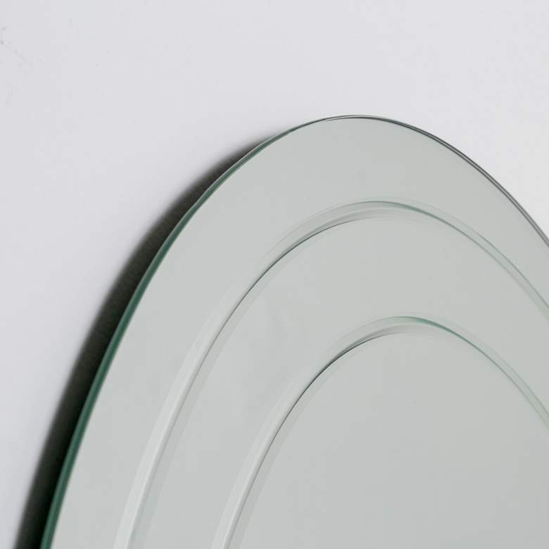 Tate 23 1/2&quot; x 31 1/2&quot; Oval Frameless Wall Mirror more views