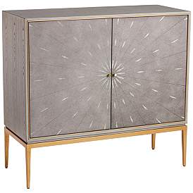 Image2 of Tate 39 1/2" Wide 2-Door Gray Wood Modern Accent Chest