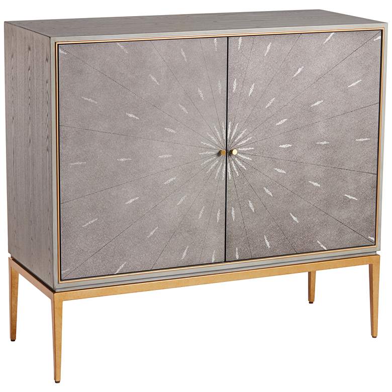 Image 2 Tate 39 1/2" Wide 2-Door Gray Wood Modern Accent Chest