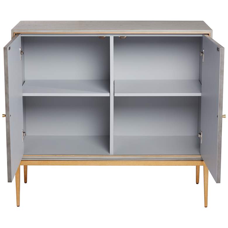 Image 6 Tate 39 1/2" Wide 2-Door Gray Wood Modern Accent Chest more views