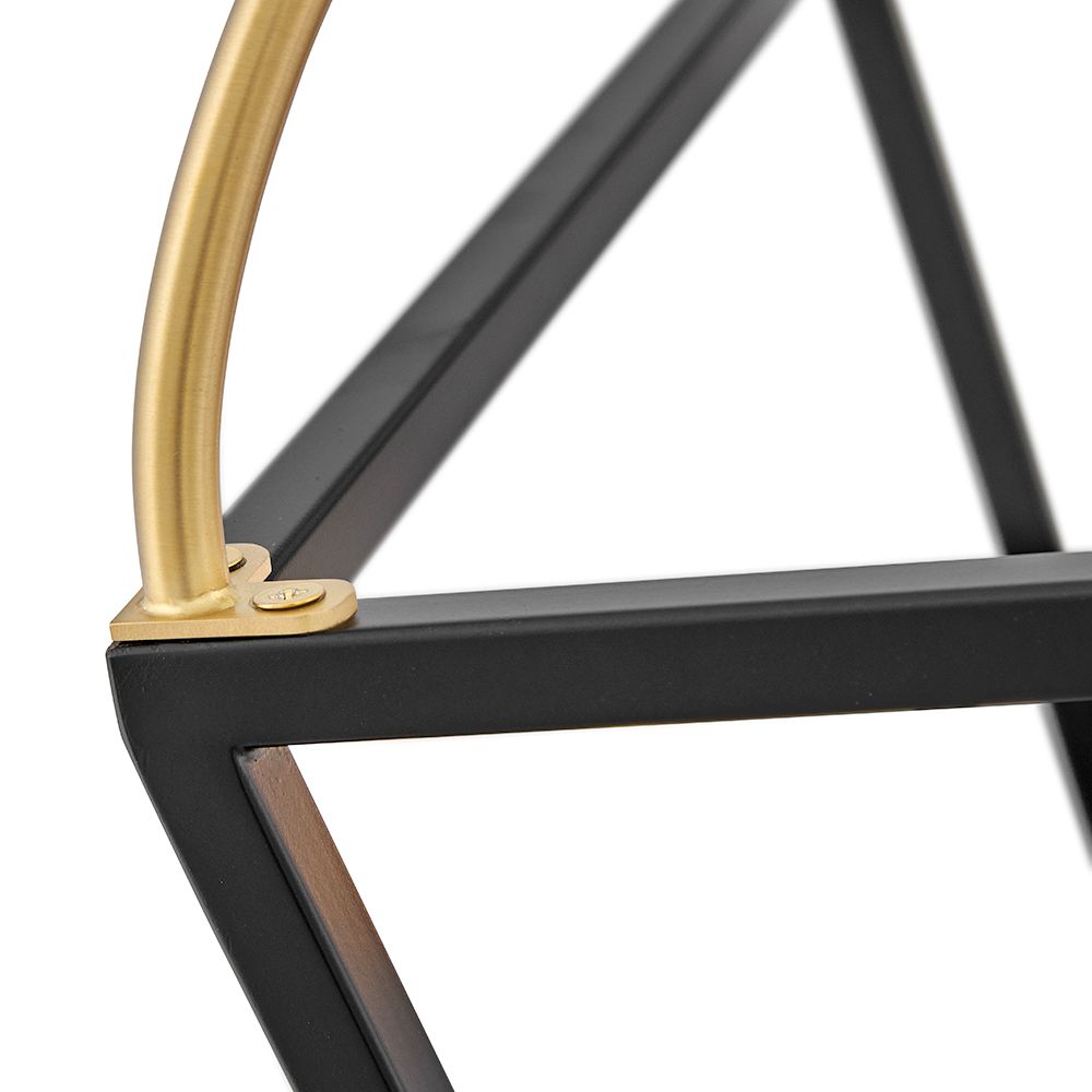 Thumbnail3 of Tate 40" Wide Black and Brass 6-Light Linear Chandelier more views