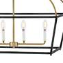 4_Tate 40" Wide Black and Brass 6-Light Linear Chandelier more views