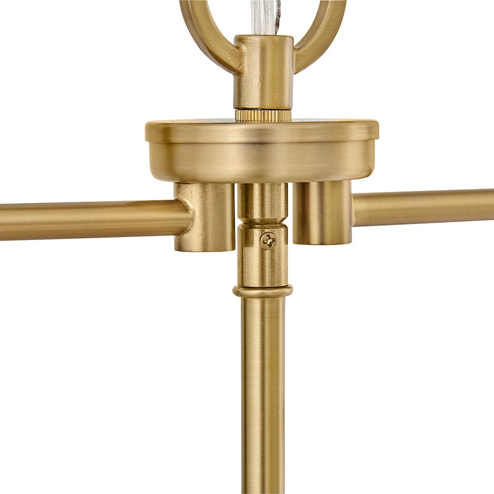 Tate 40" Wide Black and Brass 6-Light Linear Chandelier