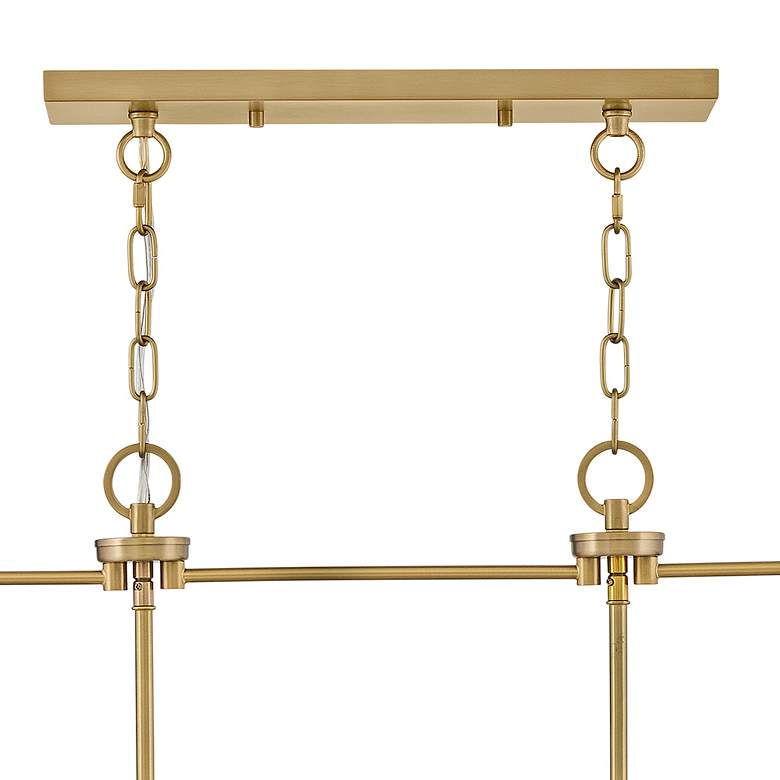 Image 6 Tate 40" Wide Black and Brass 6-Light Linear Chandelier more views
