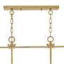 6_Tate 40" Wide Black and Brass 6-Light Linear Chandelier more views