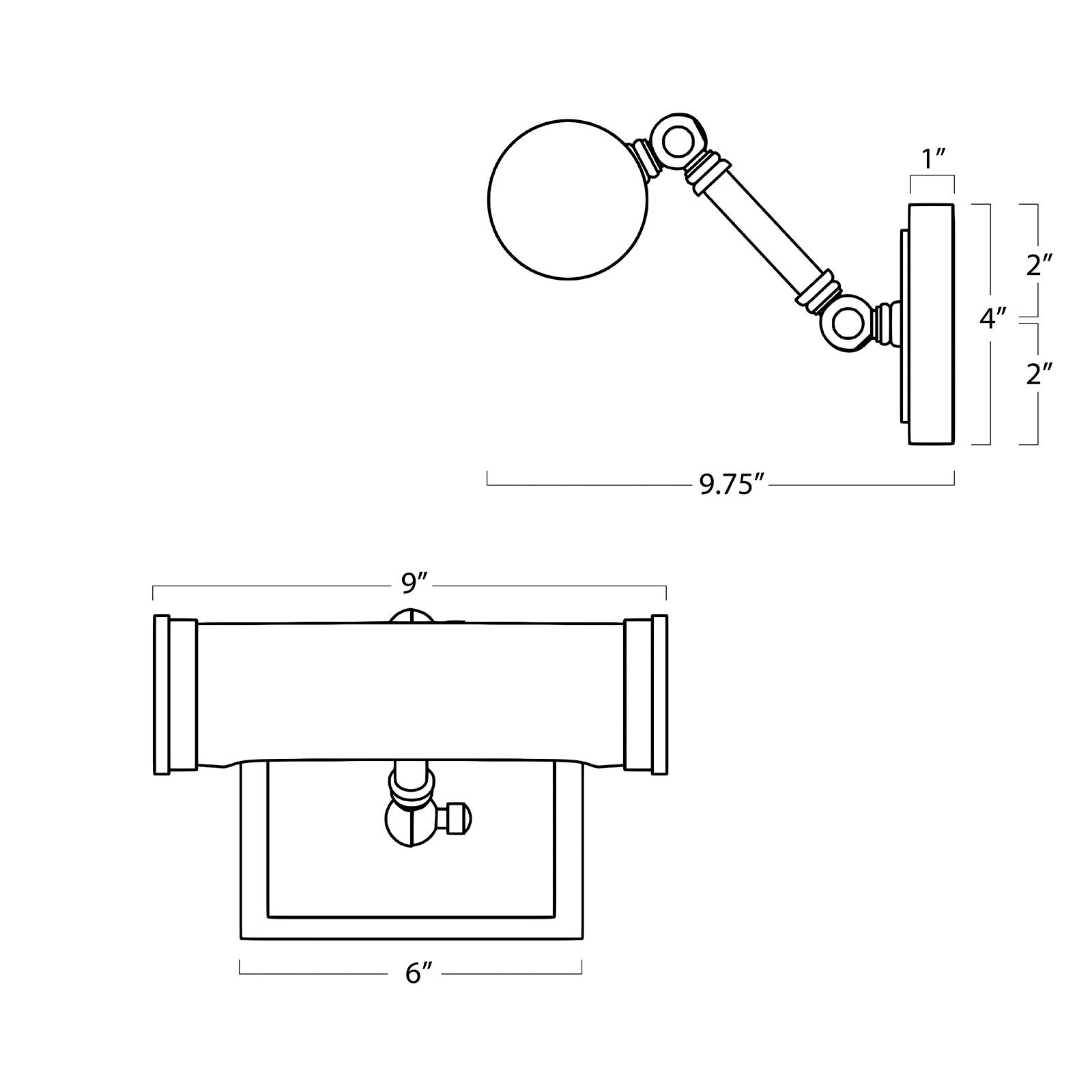 Image 4 Tate 9" Wide Oil-Rubbed Bronze Direct Wire Picture Light more views