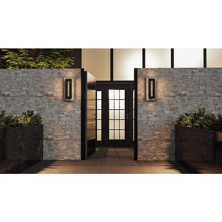 Image 3 Tate Black Outdoor Wall Lantern more views