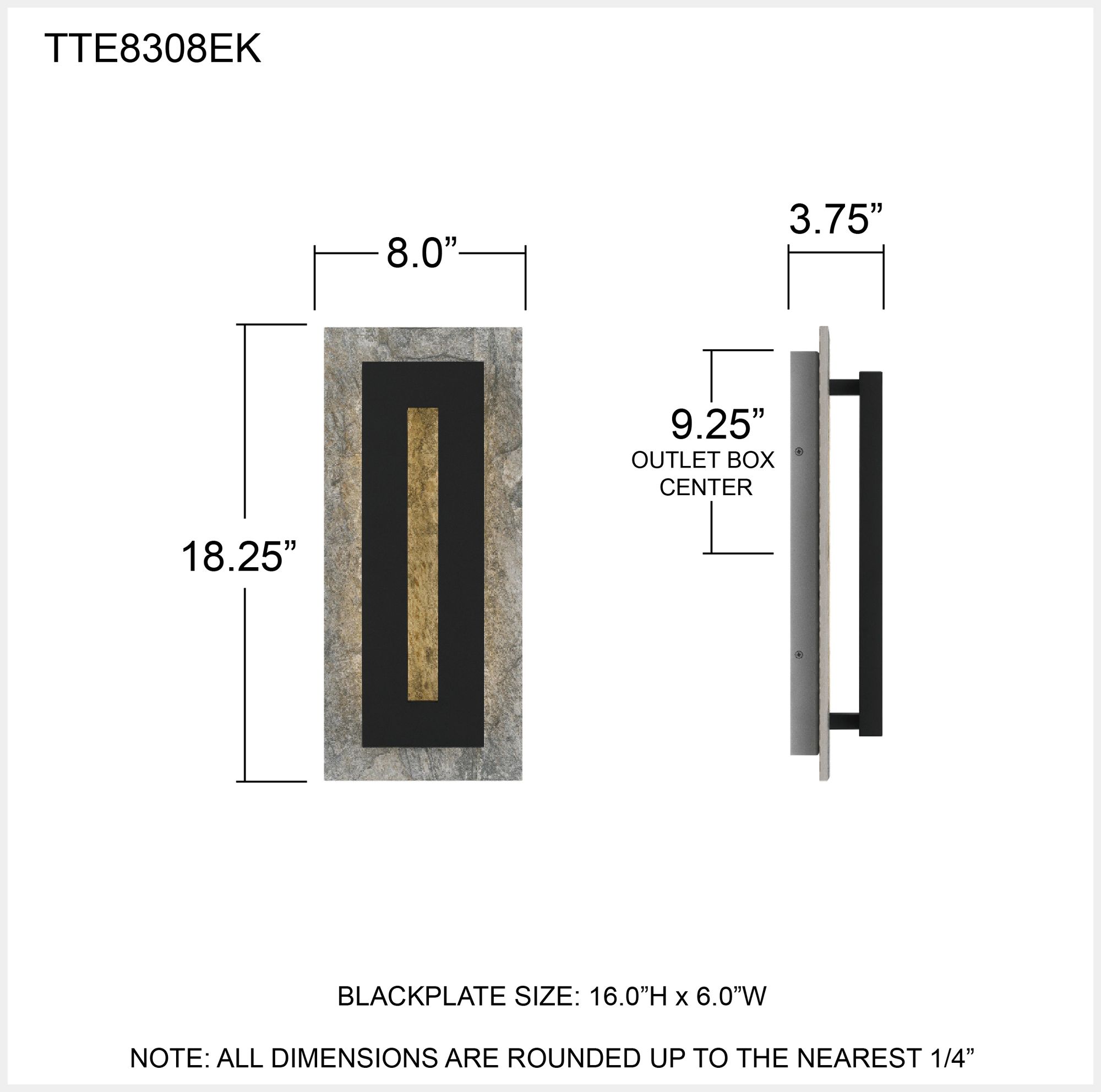 Tate Black Outdoor Wall Lantern