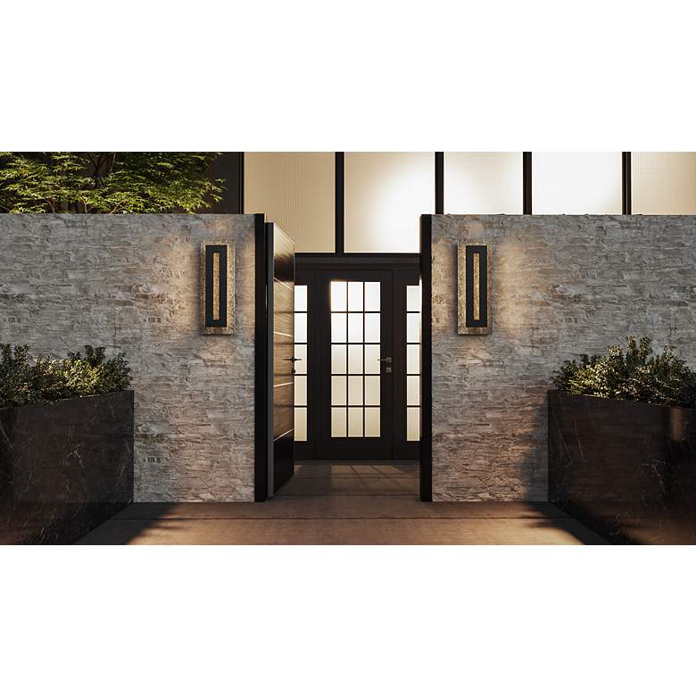 Image 3 Tate Black Outdoor Wall Lantern more views