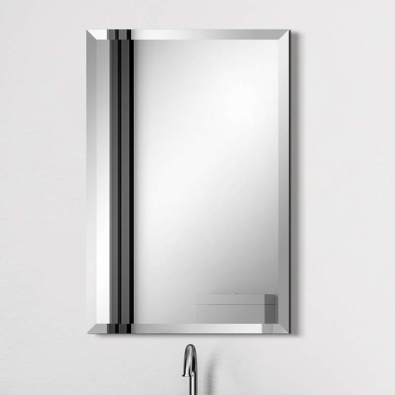 Image 1 Tate Frameless Beveled 20 inch x 30 inch Rectangular Wall Mirror