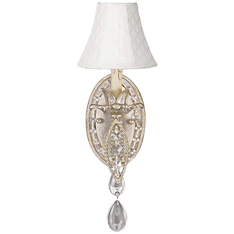 Image 1 Tatiana Diamond Bell Shade 17"H Silver and Gold Wall Sconce