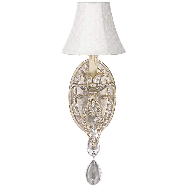 Image 1 Tatiana Diamond Bell Shade 17 inchH Silver and Gold Wall Sconce