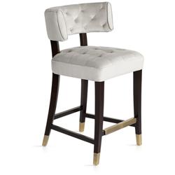 Tatum 26&quot; Champagne Gray Tufted Counter Stool
