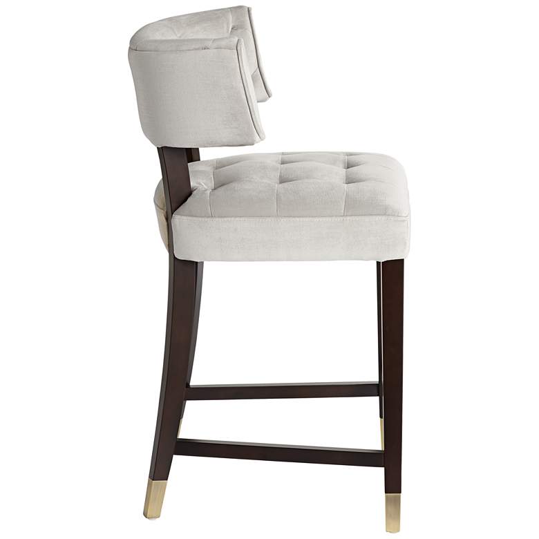 Tatum 26 inch Champagne White Tufted Counter Stool more views