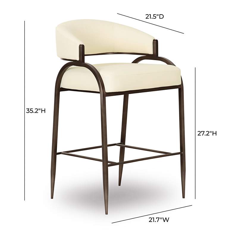 Image 5 Tatum 27 1/4" Cream Performance Vegan Leather Counter Stool more views