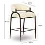 5_Tatum 27 1/4" Cream Performance Vegan Leather Counter Stool more views