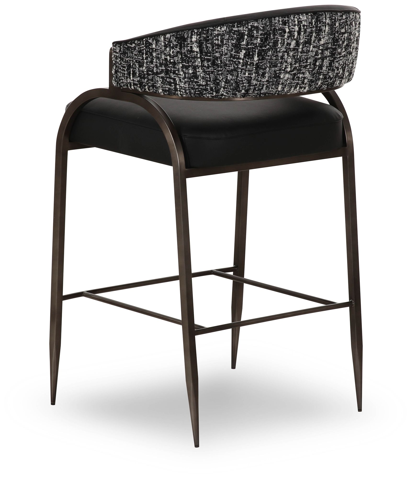 Image 2 Tatum Black Vegan Leather 2-Tone Counter Stool more views