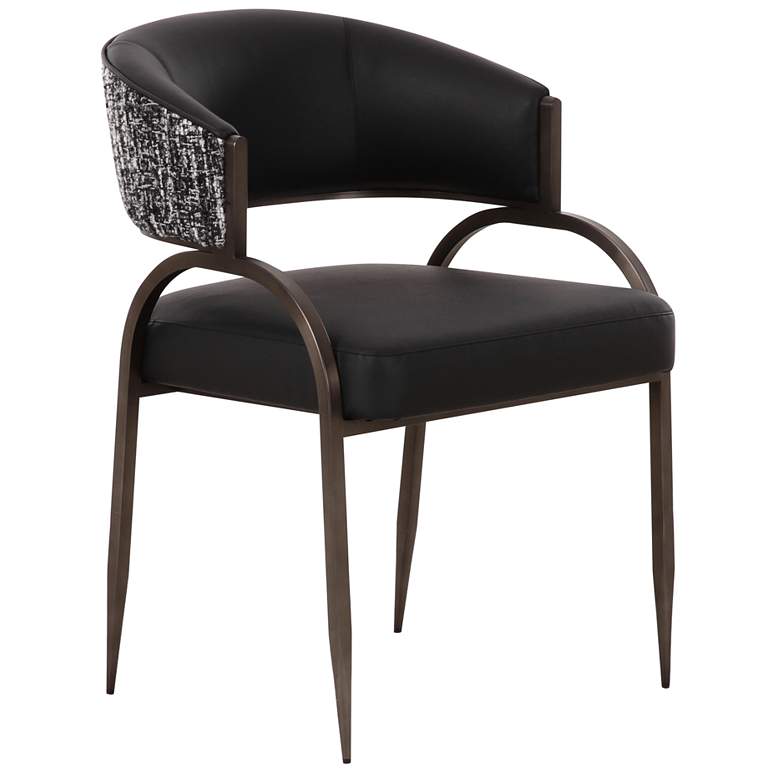 Image 1 Tatum Black Vegan Leather 2-Tone Dining Chair