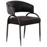 1_Tatum Black Vegan Leather 2-Tone Dining Chair