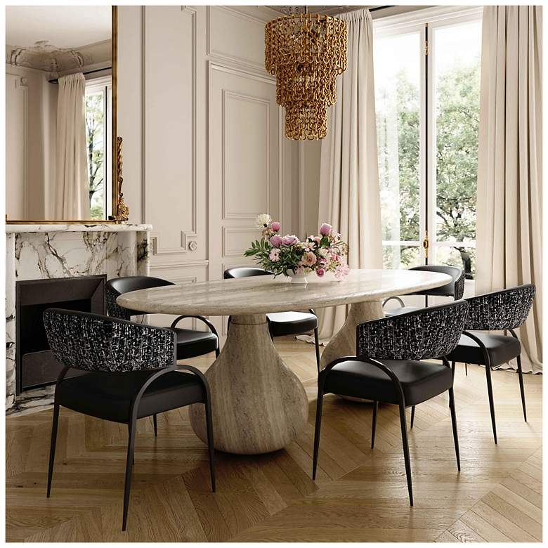 Image 2 Tatum Black Vegan Leather 2-Tone Dining Chair more views