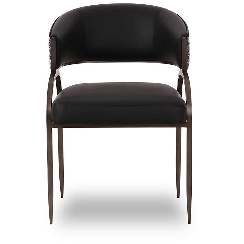 Image 3 Tatum Black Vegan Leather 2-Tone Dining Chair more views