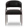 3_Tatum Black Vegan Leather 2-Tone Dining Chair more views