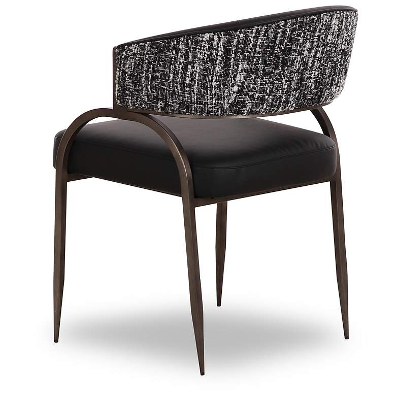 Image 4 Tatum Black Vegan Leather 2-Tone Dining Chair more views