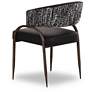 4_Tatum Black Vegan Leather 2-Tone Dining Chair more views