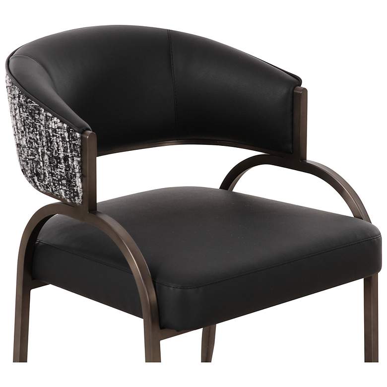 Image 5 Tatum Black Vegan Leather 2-Tone Dining Chair more views