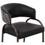 5_Tatum Black Vegan Leather 2-Tone Dining Chair more views