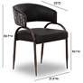 6_Tatum Black Vegan Leather 2-Tone Dining Chair more views