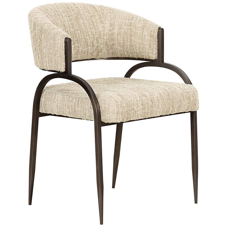 Image 1 Tatum Cream Textured Performance Boucle Dining Chair