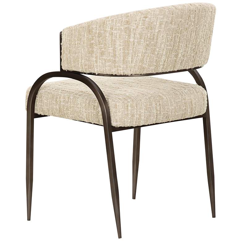 Image 4 Tatum Cream Textured Performance Boucle Dining Chair more views