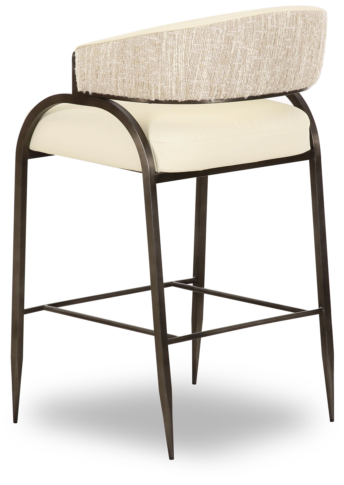 Image 2 Tatum Cream Vegan Leather 2-Tone Counter Stool more views