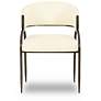 3_Tatum Cream Vegan Leather 2-Tone Dining Chair more views