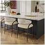 4_Tatum Cream Vegan Leather and 2-Tone Jacquard Counter Stool more views