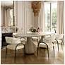 2_Tatum Cream Vegan Leather and 2 Tone Jacquard Dining Chair more views