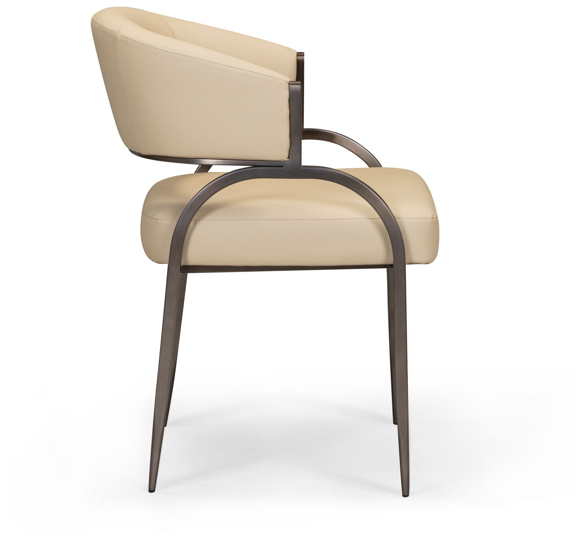 Image 5 Tatum Taupe Performance Vegan Leather Dining Chair more views