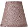 Taupe Daisy Print Bell Lamp Shade 3.25x5.5x5 (Clip-On)