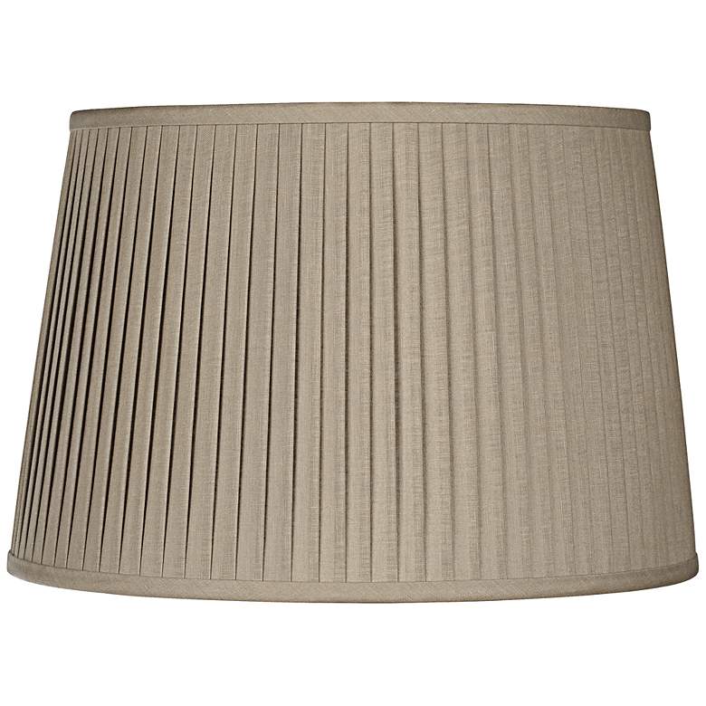 Image 1 Taupe Drum Knife Pleat Shade 15x18x12 (Spider)
