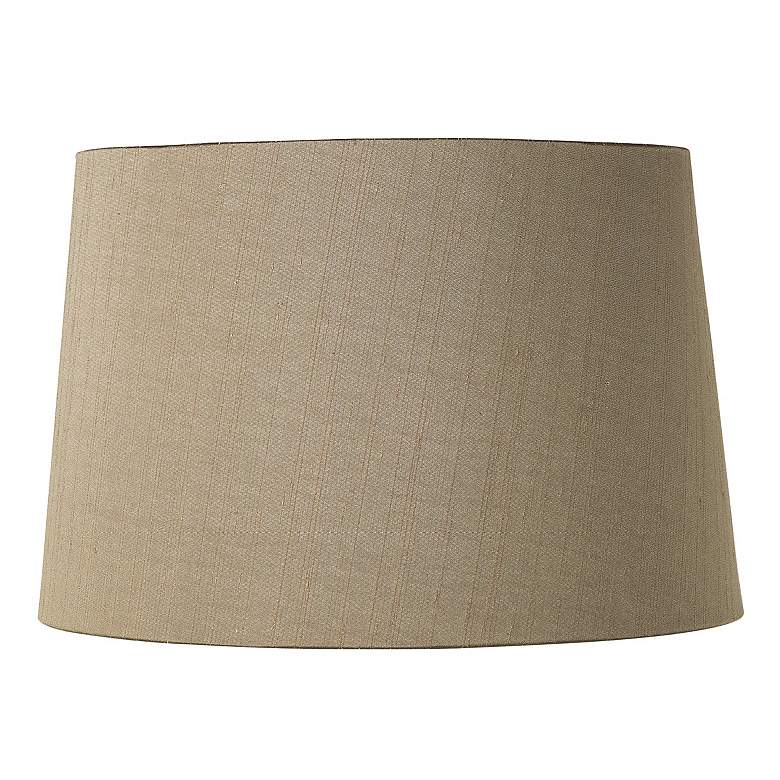 Image 1 Taupe Fabric Drum Lamp Shade 13x15x10 (Spider)