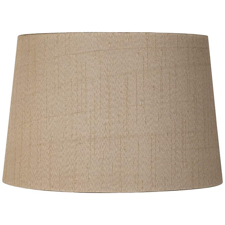 Image 1 Taupe Fabric Drum Lamp Shade 13x15x10 (Spider)