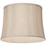 Taupe Fabric Set of 2 Drum Lamp Shades 14x16x12x12 (Spider)
