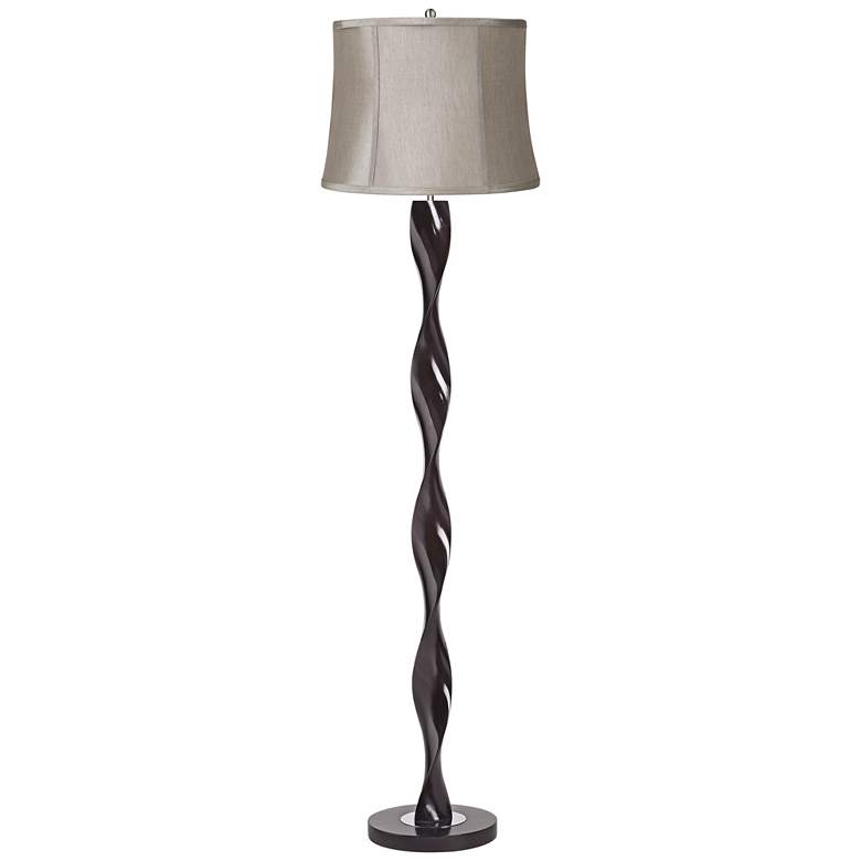 Image 1 Taupe Gray Twist Floor Lamp