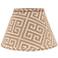 Taupe Greek Key 4x6x5.25 Empire Shade Set of 6 (Clip-On)