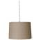 Taupe Wave Pleat 16" Wide Brushed Steel Shaded Pendant