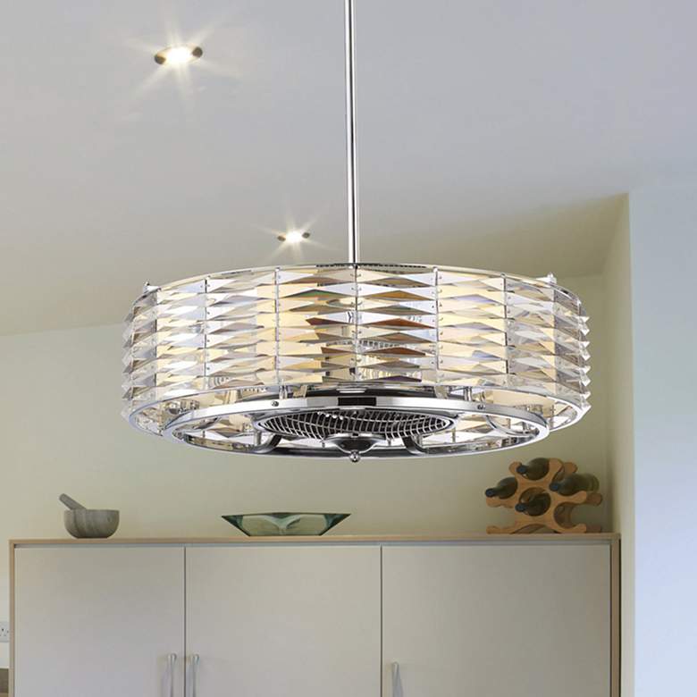 Image 2 Taurus 6-Light Fan D'Lier in Polished Chrome